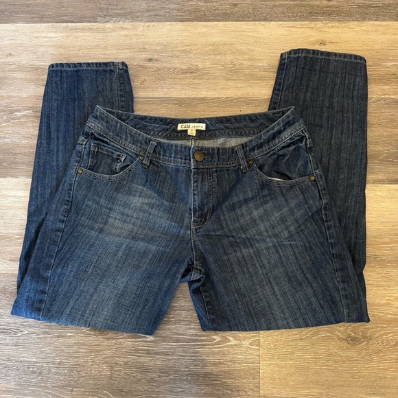 Cabi #640 Women's Jeans Boyfriend Mid Rise Cropped Straight Leg Size 8 - Picture 2 of 8